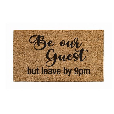 28" x 16" Nature Coir Mat, Be our guest but