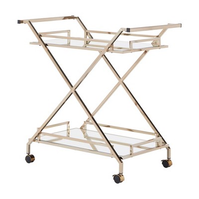 Rosanne Champagne Bar Cart Gold - Inspire Q