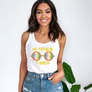Simply Sage Market Summer Vibes Sunglasses Racerback Tank - 1 of 4
