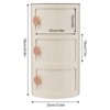 YIYIBYUS Bedside Cabinet, Modern Nightstand, 3-Tier Round Storage Cabinet - 4 of 4