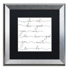 Trademark Fine Art -Lisa Powell Braun 'How Good Black' Matted Framed Art - 2 of 4