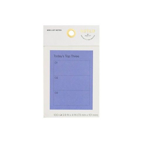 Post-it Notes Top Three 2.9x4 Periwinkle : Target