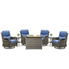 Gymojoy  Outdoor 5 Inch Swivel Chairs Glider Chairs with Fire Pit Table - 2 of 4