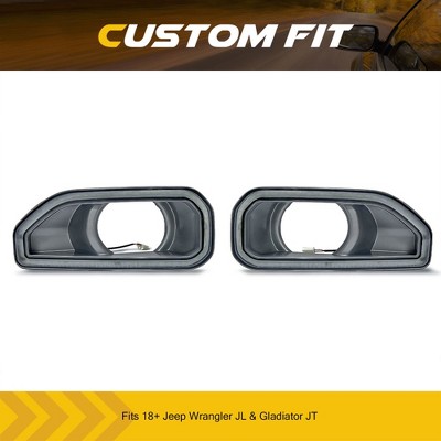 Amber and White LED Plastic Fog Light Covers for SUV