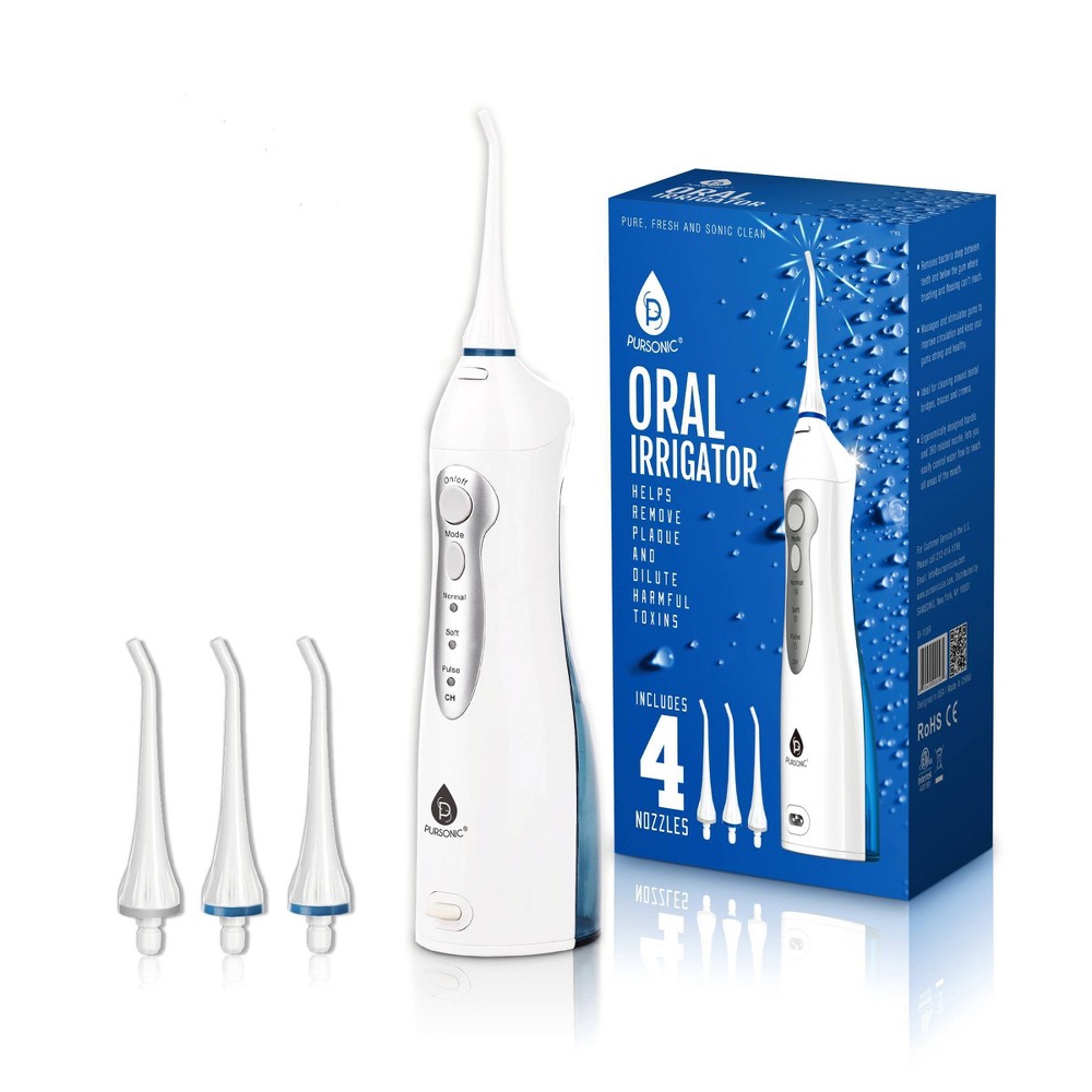 Photos - Electric Toothbrush Pursonic Rechargeable Oral Irrigator with 4 Nozzles