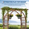 Garden Arch Trellis for Plant Climbing, 85 Inch Wooden Garden Arbor, Wedding Arch for Outdoor Lawn, Patio & Backyard, Easy Assembly - 3 of 4