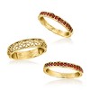 Ross-Simons 0.60 ct. t.w. Garnet and Scrollwork Jewelry Set: 3 Rings in 18kt Gold Over Sterling - 4 of 4