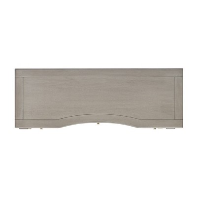 Dauphin 55" Gray Cashmere Wood Executive Desk with Drawers