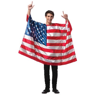 Imposta Costumes Adult USA Flag Costume Tunic Red One Size