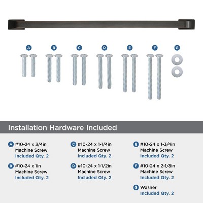 Oil Rubbed Bronze Modern Industrial Appliance Pull with Mounting Hardware