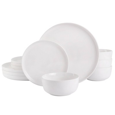 Gibson Home 12pc Oslo Dinnerware Set - White