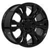 OE Wheels CV65 20 Inch Rim Fits Silverado 1500 ZR2 Style 6x139.7 20x9 Gloss Black - Hollander 14089 (1) - 3 of 4