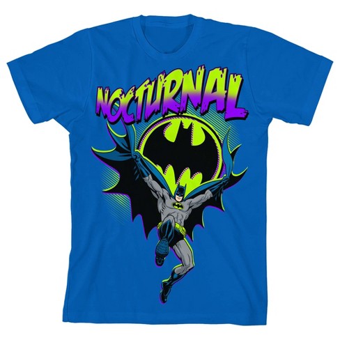 Batman Nocturnal Hero Boy's Royal Blue T-shirt : Target