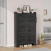 Shoe Storage Cabinet with 3 Flip Drawers,Freestanding Shoe Storage for Entryway with 2 Side Hooks - 2 of 4