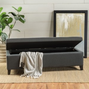 NicBex Rectangle PU Leather Storage Ottoman Bench,Upholstered Storage Ottoman,Modern Storage Bench for Living Room,Bedroom - 1 of 4