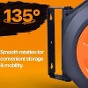 SuperHandy Mountable Retractable Air Hose Reel - 3/8" x 50'FT, 3' Ft Lead-In Hose, 1/4" MNPT Connections - 3 of 4