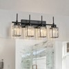 LLHZSY Modern Wall Light Sconce Dimmable Rectangular Wall Light Bathroom Crystal Vanity Light - Gold/Black - 1/2/3/4/5 Light - 2 of 4