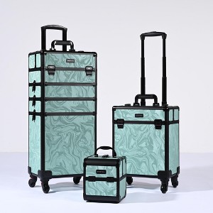 Byootique 3-Piece Makeup Train Cases Cosmetic Organizer Kit Artist CB - 1 of 4