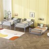 RISOKEYS Triple Rubber Wood Bunk Bed - Twin over Twin over Twin, Detachable Triple Twin Bunk Bed with Two Built-in Ladders and Guardrails - 4 of 4