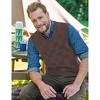 Men's V Neck Sweater Vest Checkered Sleeveless Pullover Knitwear Vest Business Casual Knitted Sweater - 2 of 4
