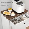 KTMBDW 10 Gallons Tilt Out Trash Cabinet Freestanding Kitchen Trash Bin Cabinet with Hideaway Drawer for Kitchen Living Room, Antique White - 4 of 4