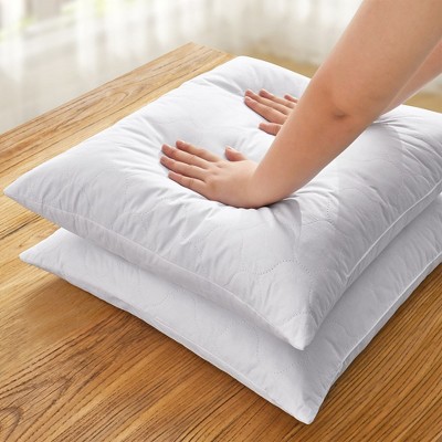 White Cotton 12" x 20" Decorative Pillow Inserts with Down Blend