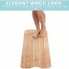Bath Mat 40x16 Inch Non - Slip with Suction Cups Drain Holes, Wood Print Design for Tub and Shower - 3 of 4