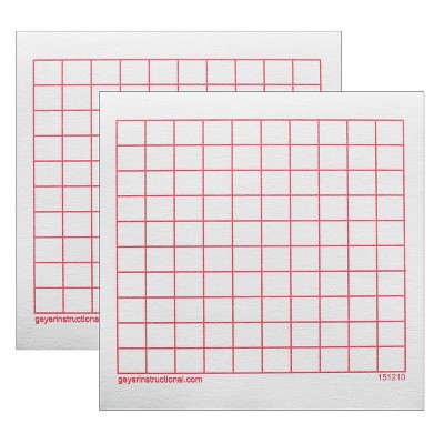 Geyer Instructional Graphing 3M Post-it® Notes,10 x 10 Grid, 4 Pads Per Pack, 2 Packs