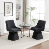 SEYNAR Modern Velvet 360 Degree Swivel Armless Dining chair Set of 2 - 2 of 4