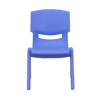 Whitney Stackable Blue Plastic Preschool Chairs, 2 Pack