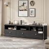 70in TV Stand for TVs up to 80", Modern Entertainment Center with Storage Drawer, Shelves, TV Console Media Cabinet for Living Room, Bedroom, Black - 4 of 4
