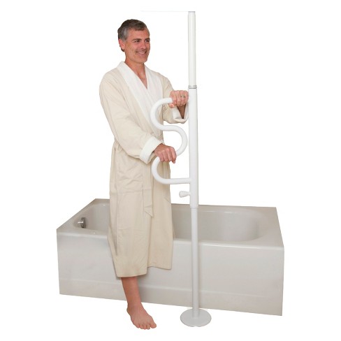 Stander Security Pole and  Curve Grab Bar - Iceberg White - image 1 of 4