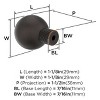 Amerock Collet Round Knob for Cabinets, Drawers, and Furniture - 3 of 4