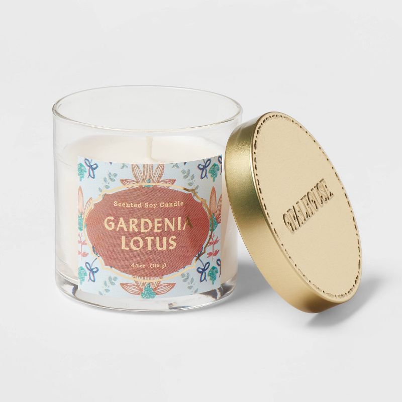 Lidded Glass Jar Candle Gardenia Lotus - Opalhouse™, 3 of 4