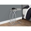 Vynxaria Contemporary Modern C-Shaped Accent Table ¨C Grey Laminate (Cement-Look), Thick Top, Chrome Metal Supports, Portable for Living Room/Bedroom - 2 of 4