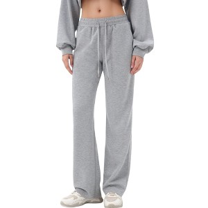 Anna-Kaci Active Women's Wide Leg Lounge Pants with Elastic Drawstring Waist - 1 of 4