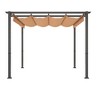 LOVMOR 10' x 13' Aluminum Patio Pergola with Retractable Pergola Canopy - 3 of 4