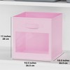 Set of 6 Fabric Bin with Clear Windows, Set of 6 Fabric 11-Inch Foldable Baskets Boxes for Closet, Cubby Shelf, or Cube Storage Organizer - 4 of 4