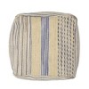 GlasFlength Ottomans and Benches Handcrafted Fabric Pouf with Natural Textures Simple Fashion Elegant Design for Modern Living, Beige, 16"*16"*16" - 4 of 4