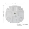 Sunnydaze Outdoor Drink and Snack Table with Tray Slots and 4 Cup Holders for Beach Umbrella Poles - White - 3 of 4