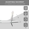 Gulches Folding Chaise Lounge Chair, Pool Sun Tanning Chair, Reclining Back, Breathable Mesh Seat, Headrest for Beach, Yard, Patio, Cream White - 4 of 4