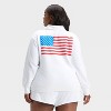 Women's Graphic Quarter Zip Pullover Sweatshirt - Universal Thread™ White Letters - 2 of 3