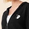 Dalix Heartly Ghost Embroidered Fleece Zip Hoodie Cold Fall Winter Women - 4 of 4