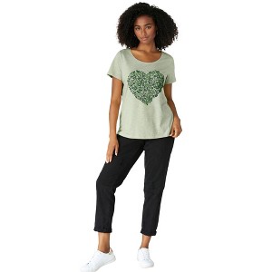 ellos Women's Plus Size Love Graphic Tee - 1 of 4