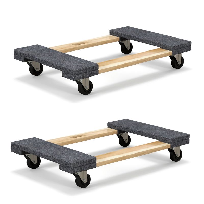 Costway 30''×18'' Furniture Dolly Moving Carrier Mover Handle Casters 1000lbs Capacity, 1 of 10