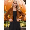 INSPIRE CHIC Women's Cropped Lapel Long Sleeve Fluffy Faux Fur Jackets - 2 of 4