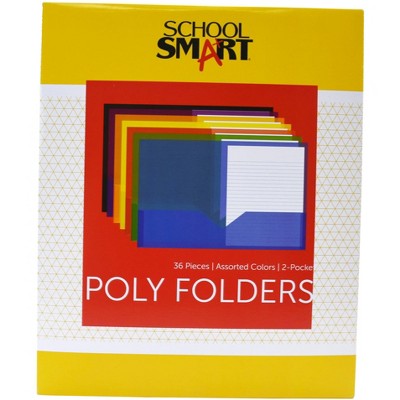 FOLDER SCHOOL SMART TWO-POCKET HEAVYWEIGHT POLY