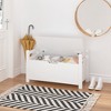 INFURNIC Utility Storage Cabinets Kids Toy Box Chest, Large Storage Cabinet Toy Storage Organizer Trunk For Nursery, Playroom, White, 35"*15"*19.3" - 2 of 4