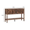 Console Table, Sideboard Buffet Cabinet with Drawers and Bottom Shelf - 2 of 4