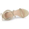 Allegra K Women's Woven Lace Up Strappy Stiletto Heel Sandals - 4 of 4